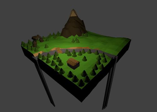 Low Poly Mountain World preview image